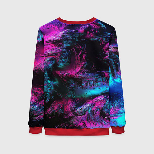 Женский свитшот Tekken neon colors / 3D-Красный – фото 2