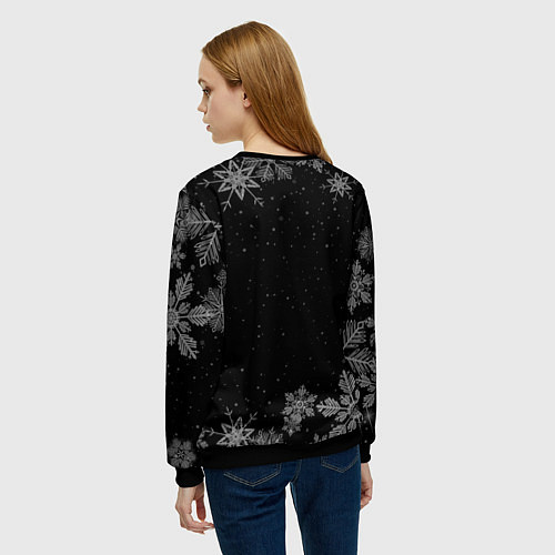 Женский свитшот Снежный Placebo / 3D-Черный – фото 4