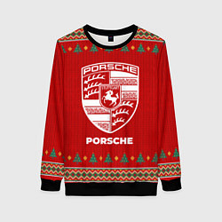 Свитшот женский Porsche new year, цвет: 3D-черный