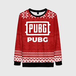 Свитшот женский Новогодний PUBG, цвет: 3D-черный