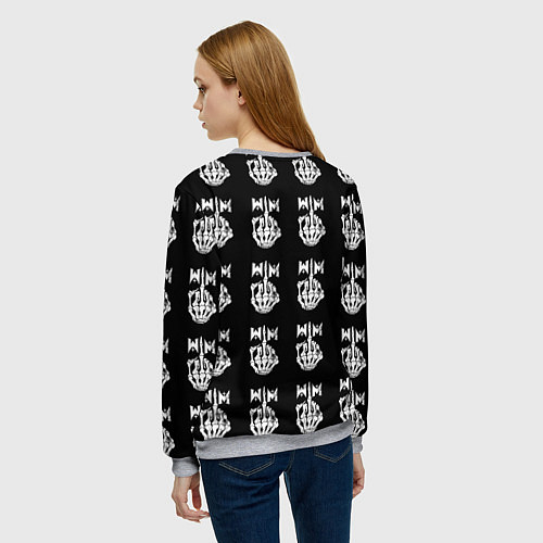 Женский свитшот Marilyn Manson rock band / 3D-Меланж – фото 4