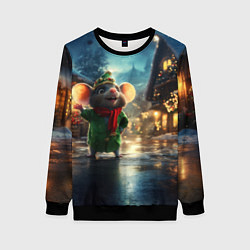 Женский свитшот Мышка встречает новый год