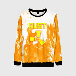 Свитшот женский Rust flame, цвет: 3D-черный