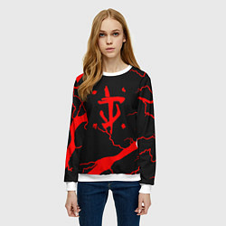 Свитшот женский Doom storm steel, цвет: 3D-белый — фото 2