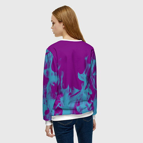 Женский свитшот Dayz неоновый огонь / 3D-Белый – фото 4