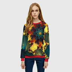 Свитшот женский Психоделика, цвет: 3D-красный — фото 2