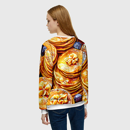 Женский свитшот Блинчики / 3D-Белый – фото 4