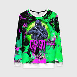 Свитшот женский Counter Strike - neon revolution, цвет: 3D-белый