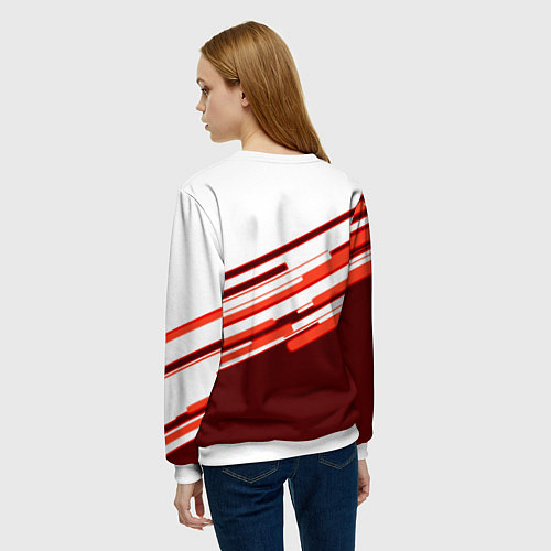 Женский свитшот Portal geometry game / 3D-Белый – фото 4