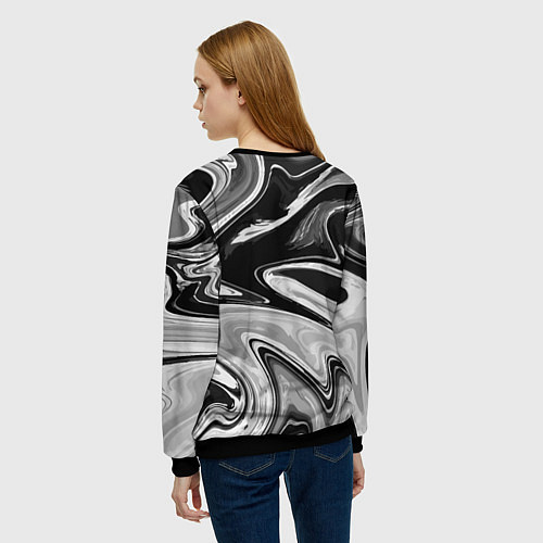 Женский свитшот Chevrolet Corvette - motorsport racing team / 3D-Черный – фото 4