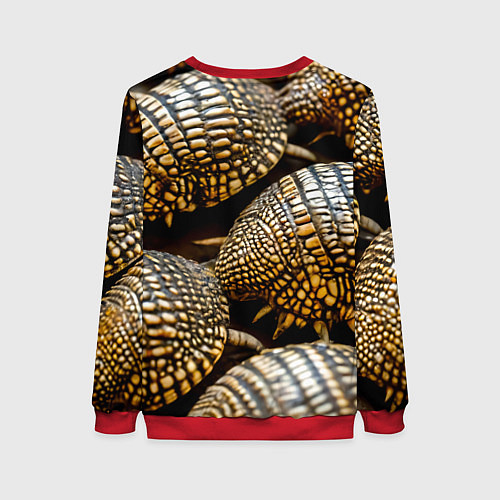 Женский свитшот Панцири броненосцев / 3D-Красный – фото 2