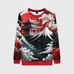 Женский свитшот Футуристическая японская иллюстрация