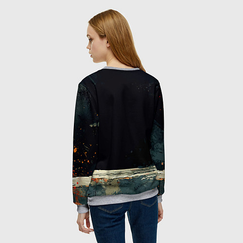 Женский свитшот Ласточка / 3D-Меланж – фото 4