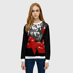 Свитшот женский Советская экономика - Владимир Ленин, цвет: 3D-белый — фото 2