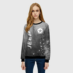 Свитшот женский Jeep - grey gradient вертикально, цвет: 3D-черный — фото 2