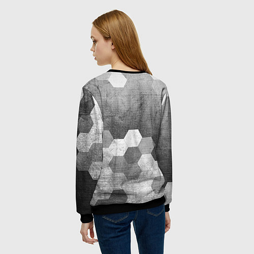 Женский свитшот Apex Legends - grey gradient посередине / 3D-Черный – фото 4