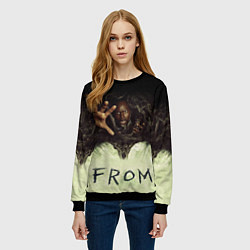 Свитшот женский Извне сериал ужастик, цвет: 3D-черный — фото 2