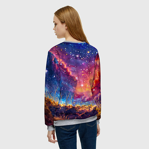 Женский свитшот Муравей в космосе / 3D-Меланж – фото 4