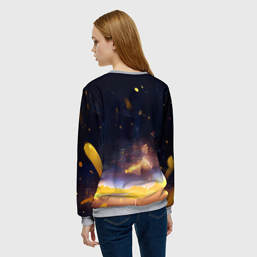 Женский свитшот Пикачу диджей / 3D-Меланж – фото 4