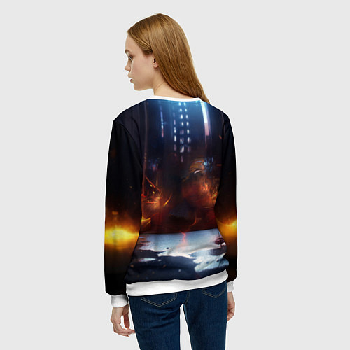 Женский свитшот Пикачу на диджейской стойке / 3D-Белый – фото 4