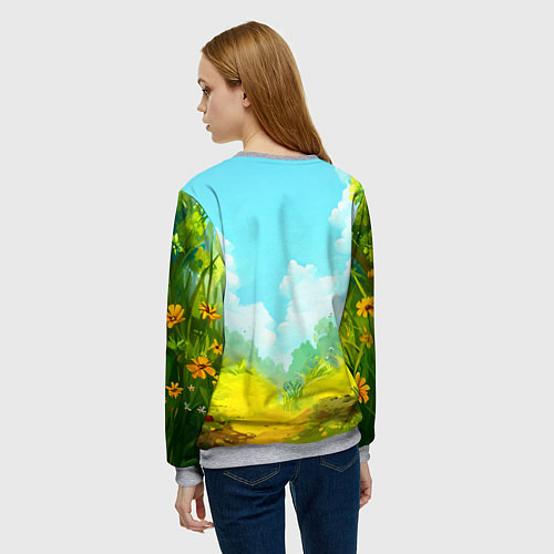 Женский свитшот Веселая уточка / 3D-Меланж – фото 4