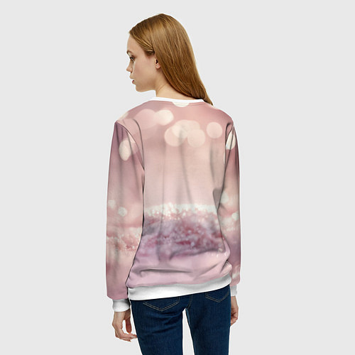 Женский свитшот Влюбленные белочки с сердечком / 3D-Белый – фото 4