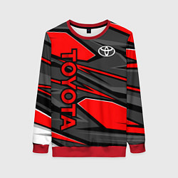 Свитшот женский Toyota - красная абстракция, цвет: 3D-красный
