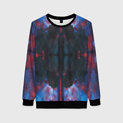 Свитшот женский Тай-дай космос, цвет: 3D-черный
