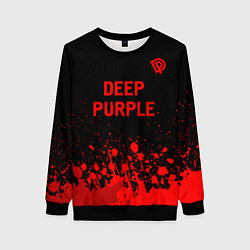 Свитшот женский Deep Purple - red gradient посередине, цвет: 3D-черный