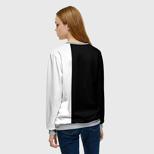 Женский свитшот Девушка в красном платье / 3D-Меланж – фото 4