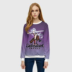 Свитшот женский Разор из Геншин, цвет: 3D-белый — фото 2