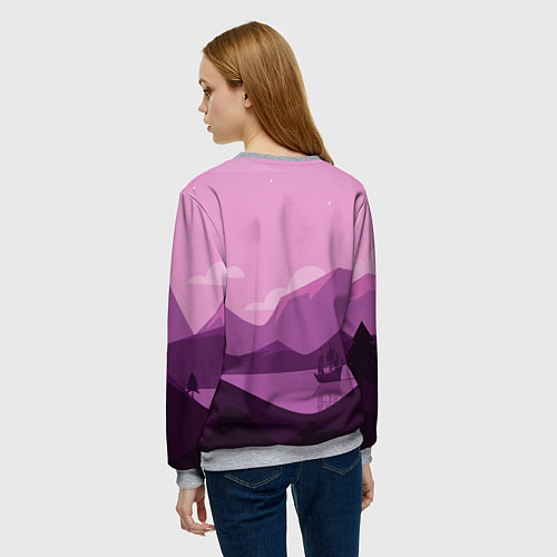 Женский свитшот Горное озеро / 3D-Меланж – фото 4