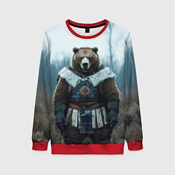 Женский свитшот Воин русский медведь