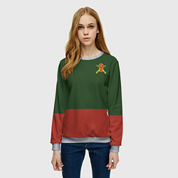 Свитшот женский Мотострелковые войска: герб со щитом, цвет: 3D-меланж — фото 2