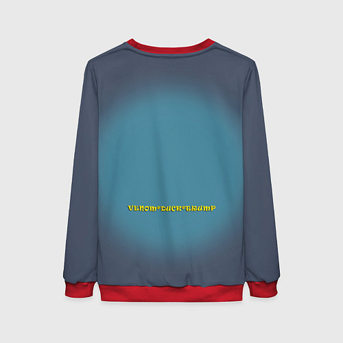 Женский свитшот Веном-утёнок-Трамп коллаба / 3D-Красный – фото 2