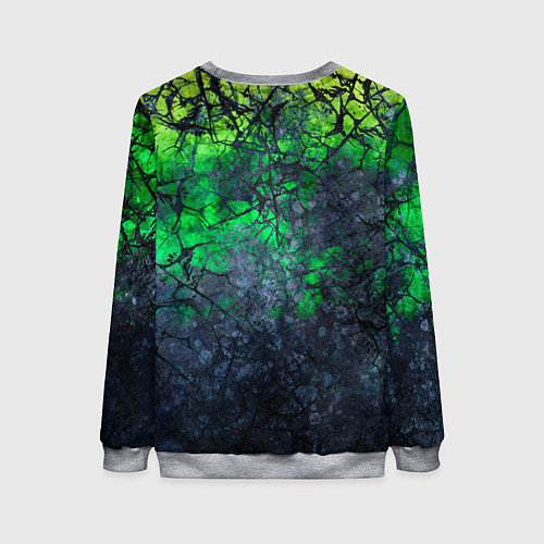 Женский свитшот Абстракция - acid web / 3D-Меланж – фото 2