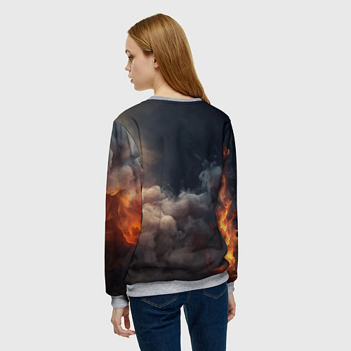 Женский свитшот Kingdom Come Deliverance 2 лого / 3D-Меланж – фото 4