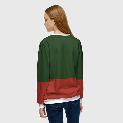 Женский свитшот Мотострелковые войска: герб со щитом / 3D-Белый – фото 4