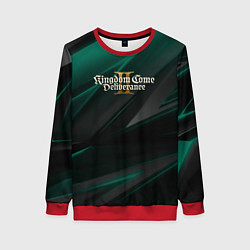 Свитшот женский Kingdom Come Deliverance 2 green black, цвет: 3D-красный