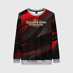 Свитшот женский Kingdom Come Deliverance 2 red black, цвет: 3D-меланж
