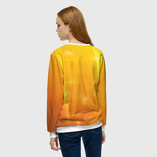 Женский свитшот Скорпион - Mortal Kombat / 3D-Белый – фото 4