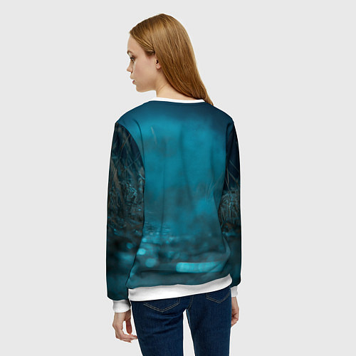 Женский свитшот Котенок выходит на тропу войны / 3D-Белый – фото 4