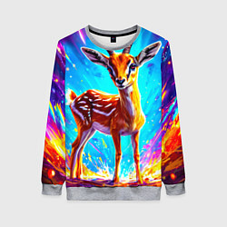 Свитшот женский Газель малыш, цвет: 3D-меланж