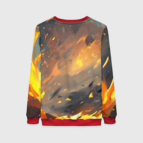 Женский свитшот Assassins Creed / 3D-Красный – фото 2