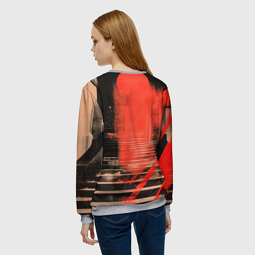 Женский свитшот Assassins Creed poster style / 3D-Меланж – фото 4