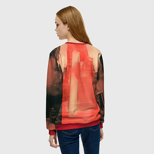 Женский свитшот Assassins Creed black ninja / 3D-Красный – фото 4