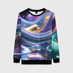 Свитшот женский Космическая краска, цвет: 3D-черный