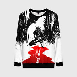 Свитшот женский Assassins creed shadows - два ассасина, цвет: 3D-черный