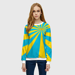 Свитшот женский Воздушно-космические силы, цвет: 3D-белый — фото 2