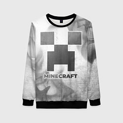 Свитшот женский Minecraft - white gradient, цвет: 3D-черный